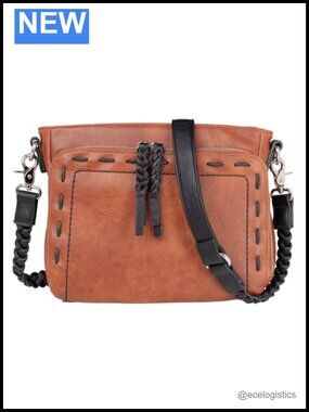 RFID Conceal Carry Crossbody Purse Faux Leather Locking EDC